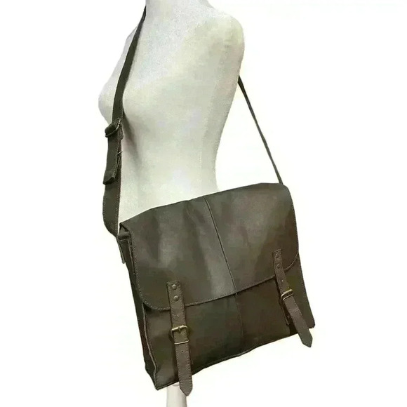 ROTHCO Brown Leather Medic Bag Hobo Tote Purse - Picture 8 of 15